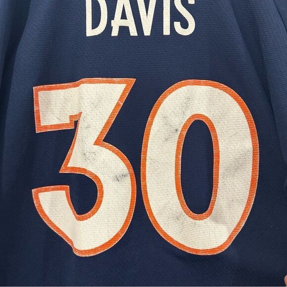 Denver Broncos Terrell Davis Jersey #30 Logo 7 XL Made In USA Vintage Blue - Picture 8 of 13